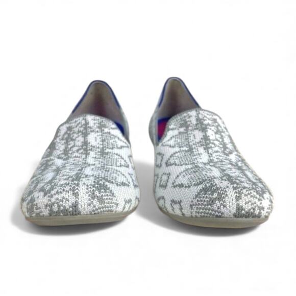 Rothy's The Loafer Ivory Grey Snake New Years Snakeskin Limited Edition Flats 6 - Picture 2 of 15